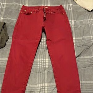 Michael Kors Red Fabric with Gold Accents